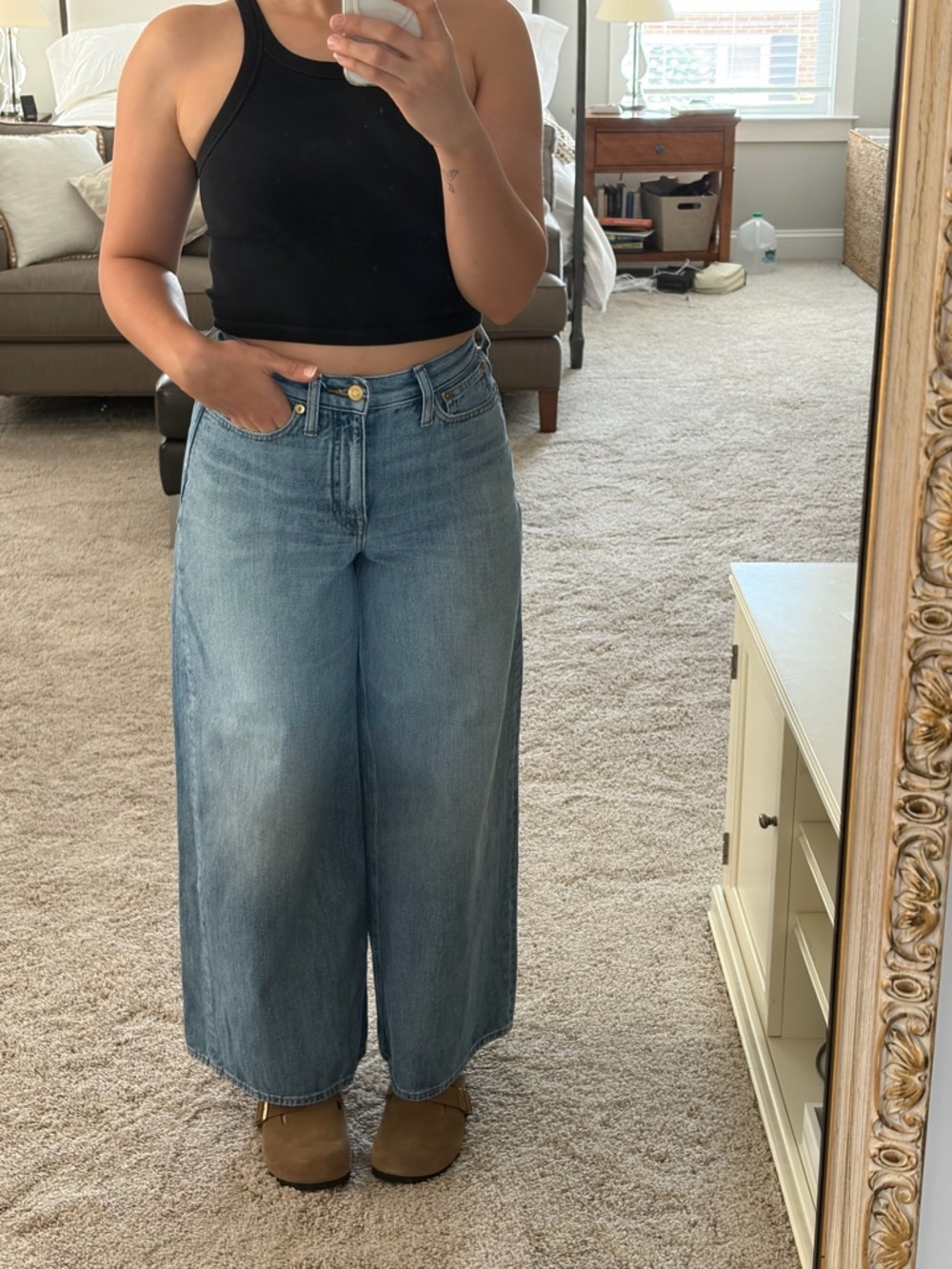 J. Crew Light Blue Wide-Leg High-Rise Jeans
